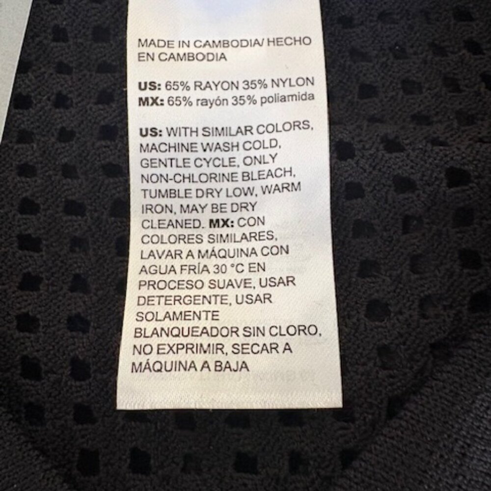 NWT Chico's Pointelle Collared Cardigan in Black - Picture 9 of 11